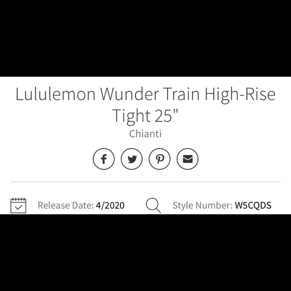 Lululemon Chianti Wunder Train Pant 25” size 4. - Picture 5 of 6